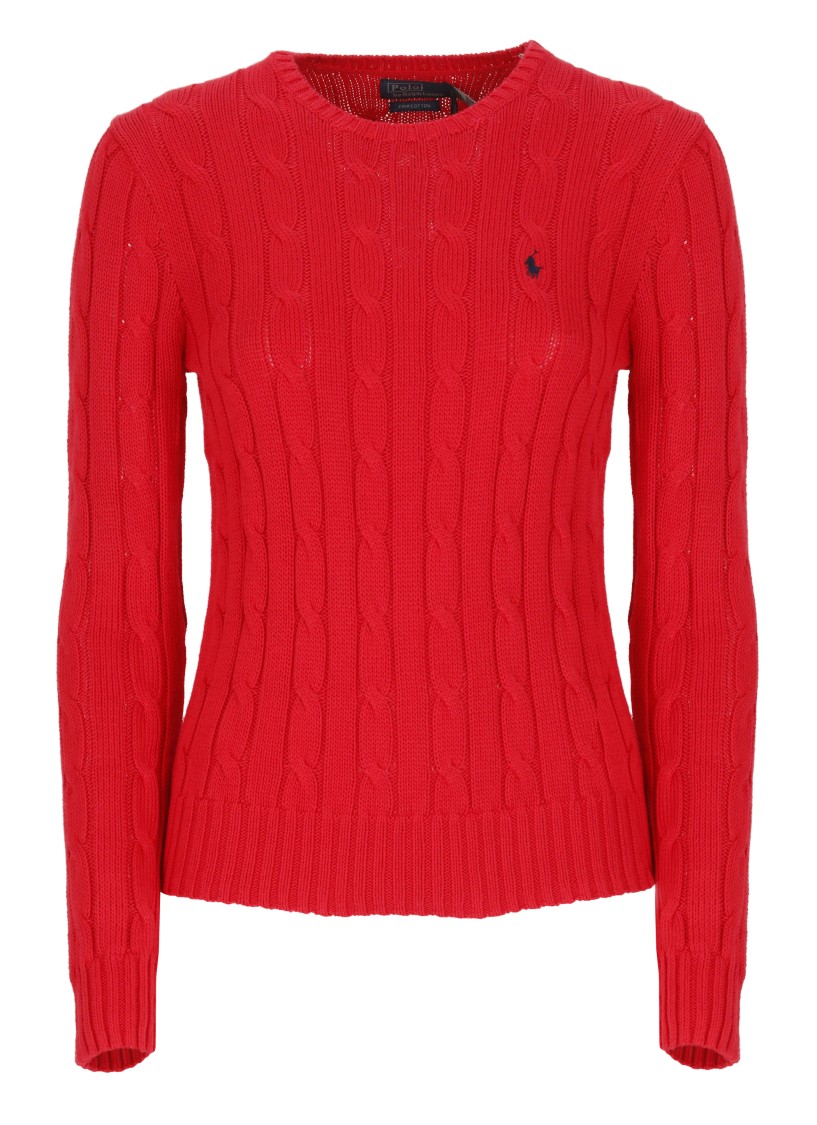 Shop Polo Ralph Lauren Red Cotton Sweater