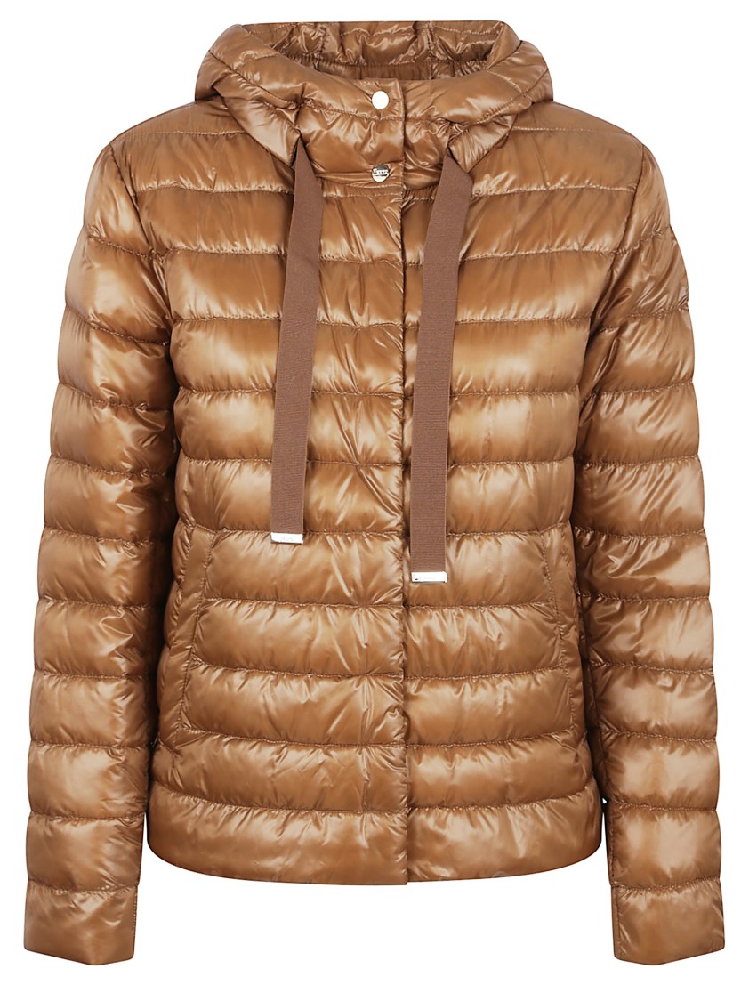 Herno Quilted Hooded Jacket Drawstring Detail