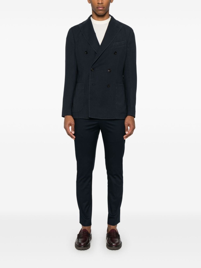 Boglioli Single Breasted Blazer In Blue