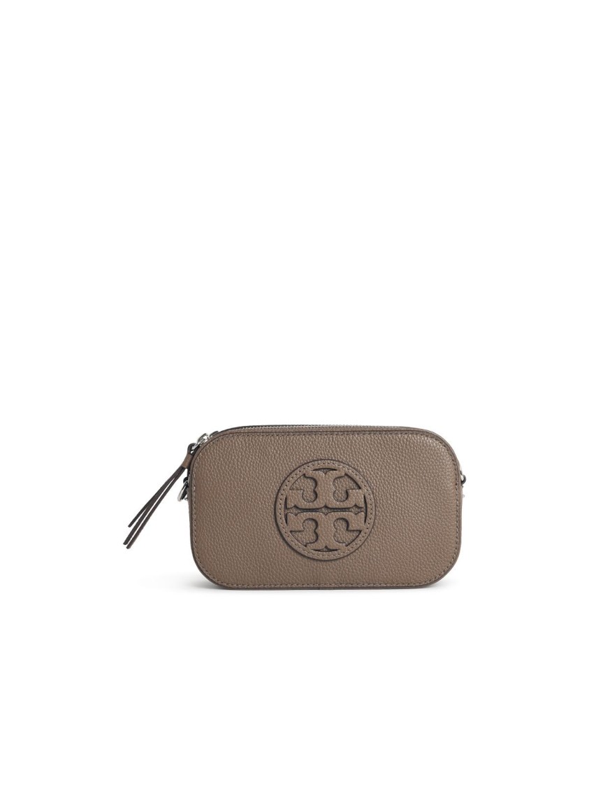 Tory Burch 'miller' Mini Shoulder Bag In Brown Leather In Brown