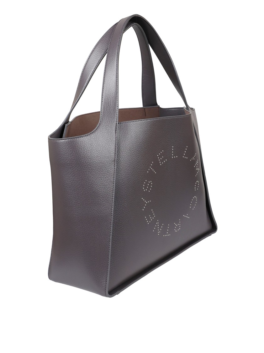 Stella Mccartney Structured Grey Tote Bag In Gray