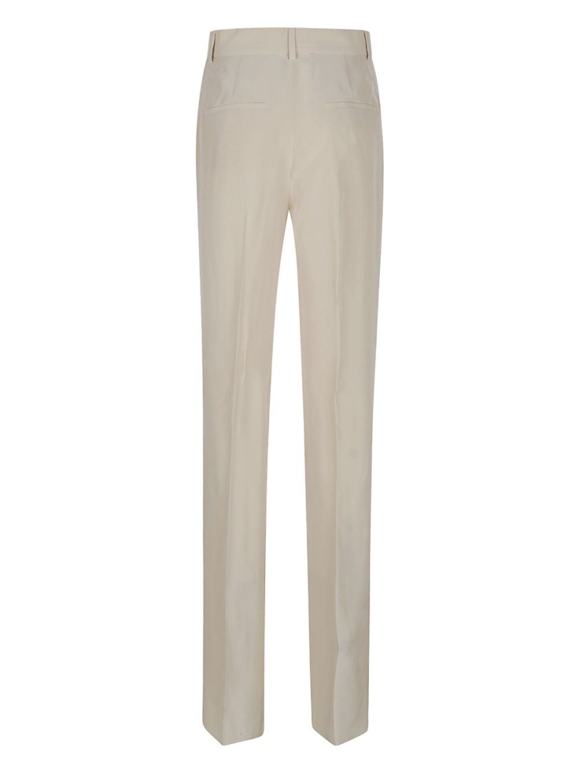 Sportmax Beige Tailored Trousers With Straight Leg Silhouette In Neutral