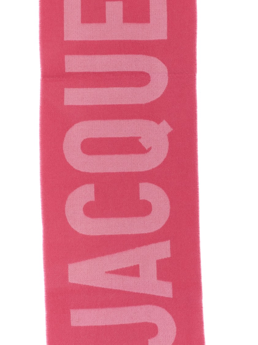 Jacquemus Soft Fringe Detail Scarf In Pink