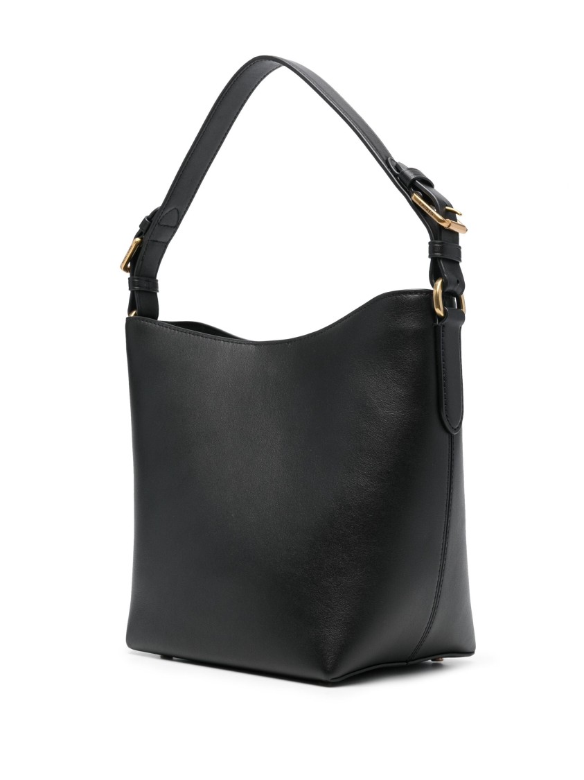 Ralph Lauren Lauren Witley Md Bk Bucket Bag Medium In Black