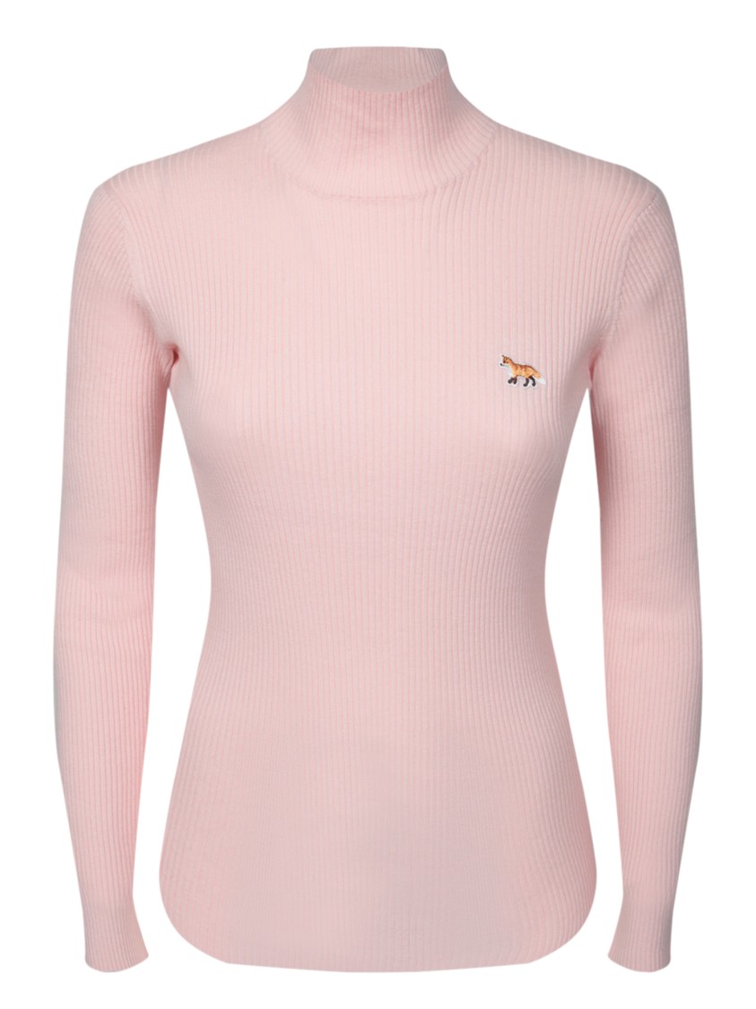MAISON KITSUNÉ MAISON KITSUNÉ RIBBED TEXTURE SWEATER WITH HIGH NECK 