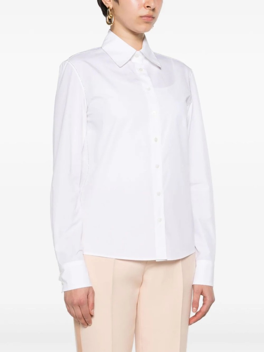 Fabiana Filippi Button-down Shirt With Structured Collar In White