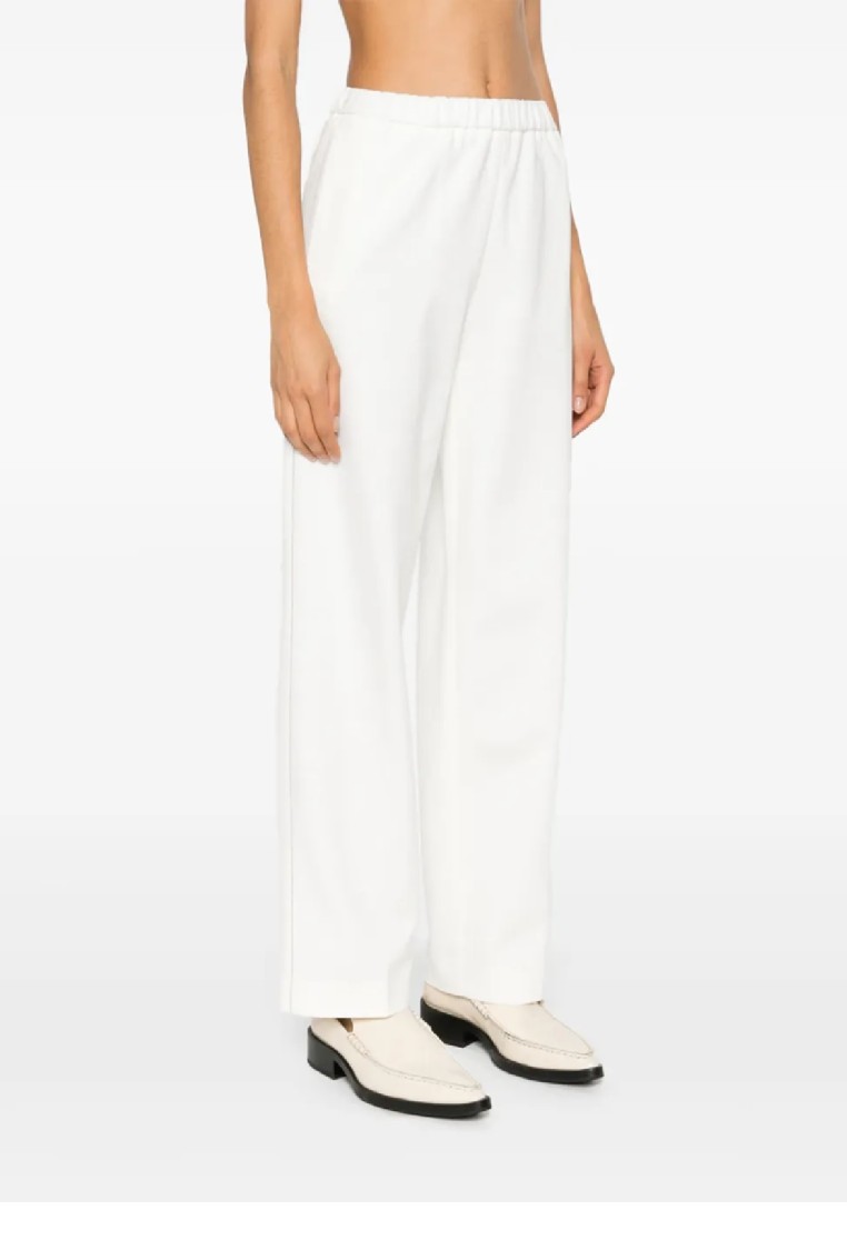 Fabiana Filippi Wide-leg Relaxed Pants With Elastic Waistband In Neutral