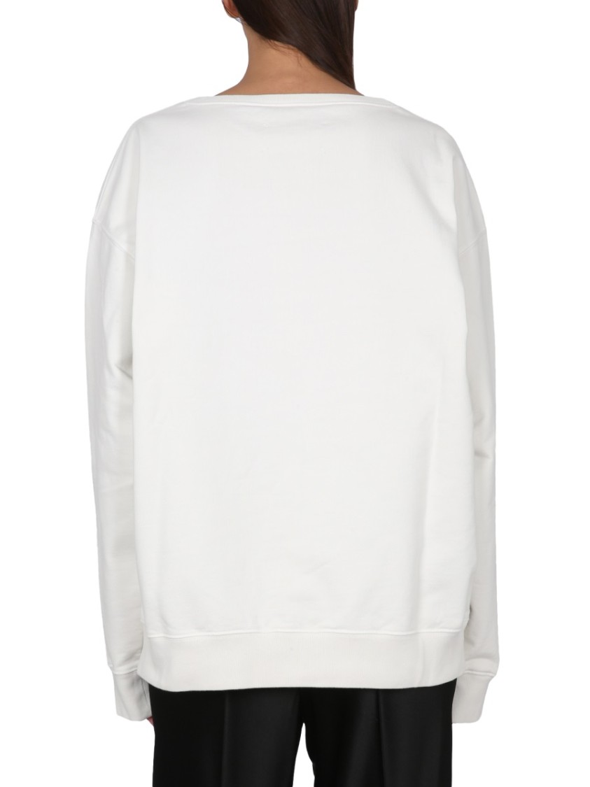 Maison Margiela Women Crewneck Sweatshirt In White