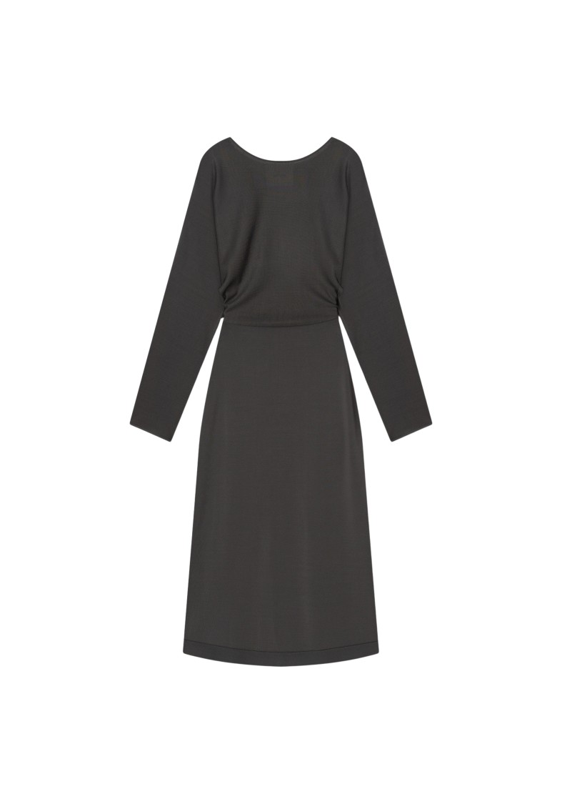 Shop Aeron Louise - Knitted Midi Dress In Black