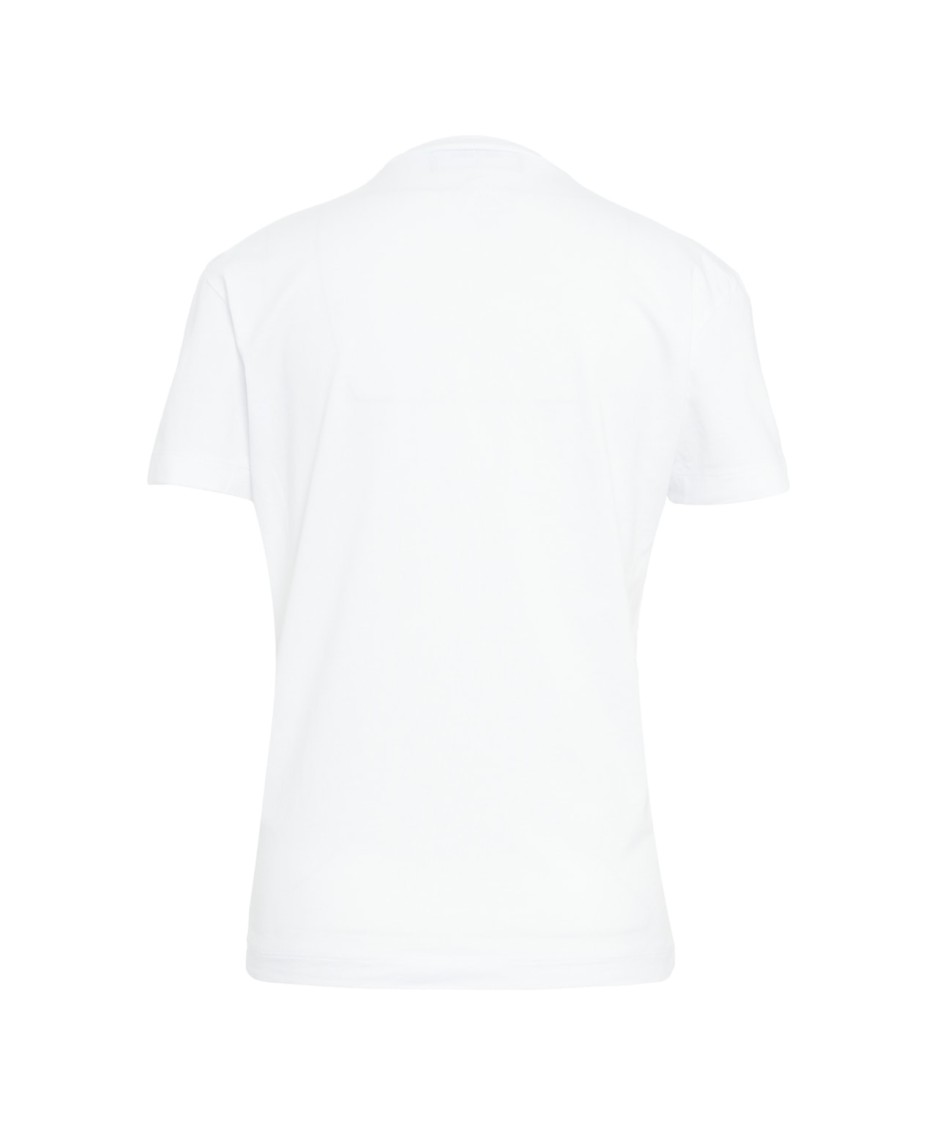 Shop Dsquared2 Logo-embroidered Cotton Jersey T-shirt In White