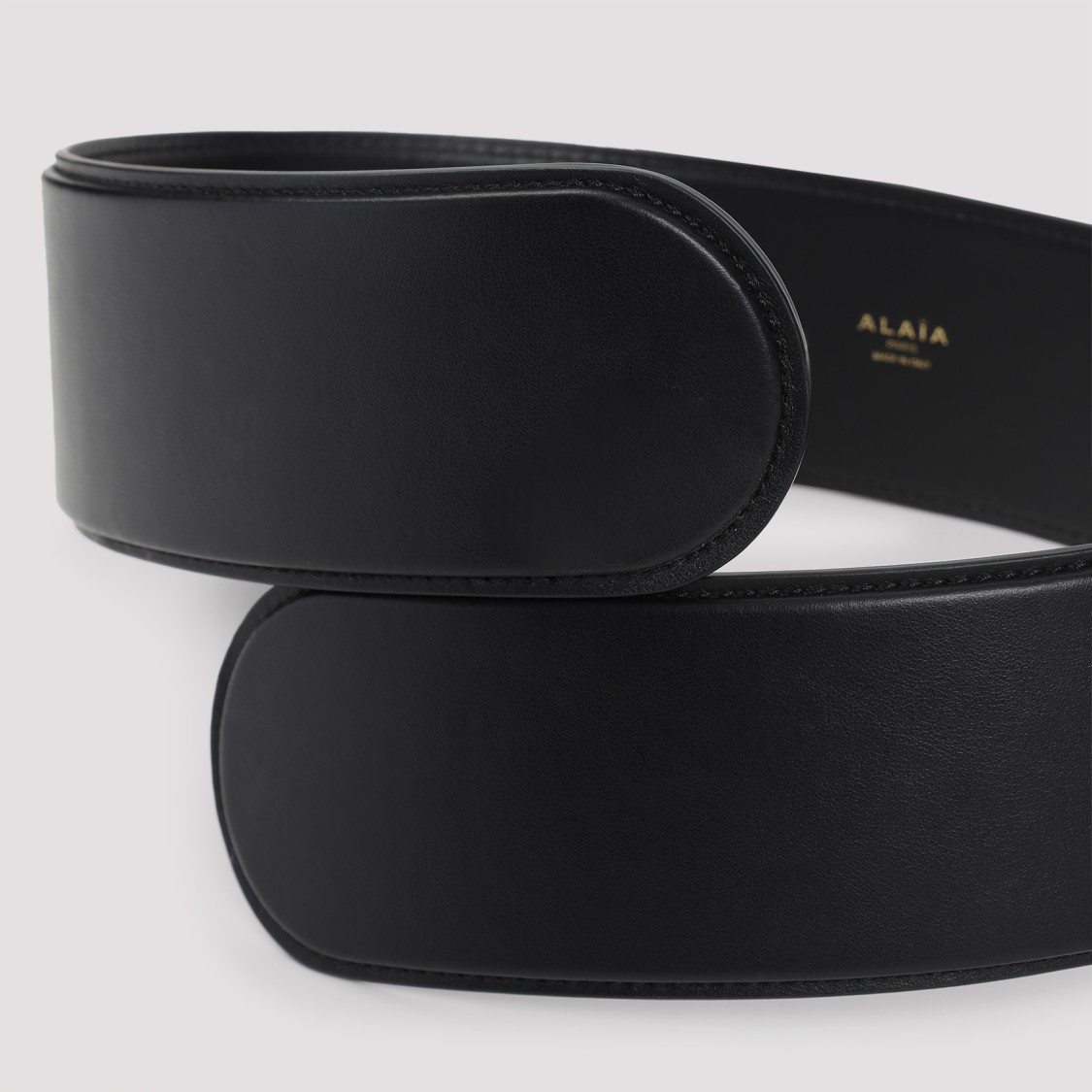 Alaïa Alaia Black Leather Flex Twist Belt Women In Black