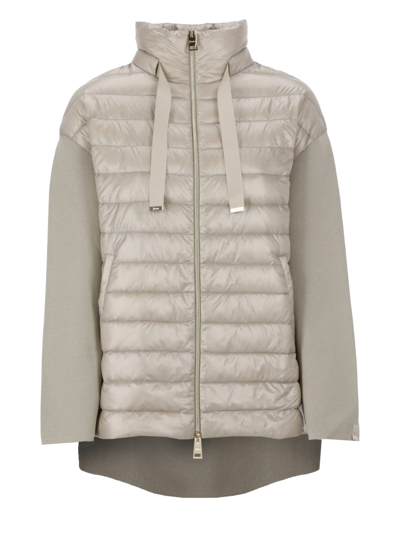 Herno Beige Quilted Down Jacket In Neutral
