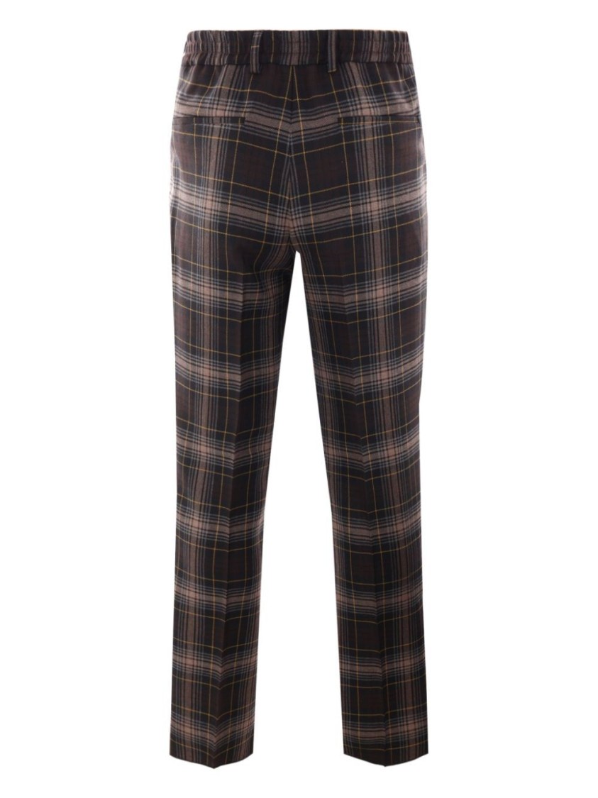 Fendi Plaid Wool Tailored Pants