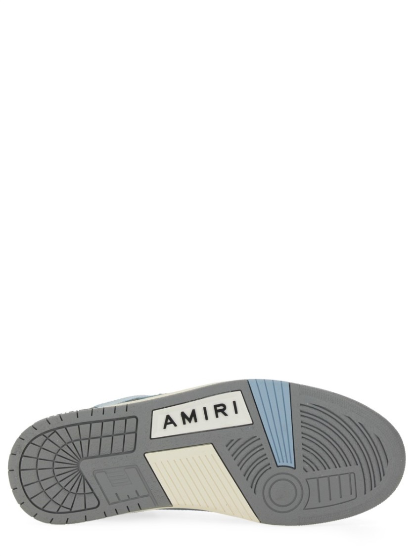 Amiri Varsity Skel Top Low Sneakers Ocean Sky In White