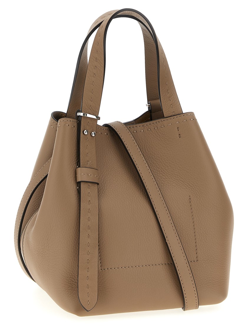 Max Mara Grey Archetipo Extra Small Handbag In Brown
