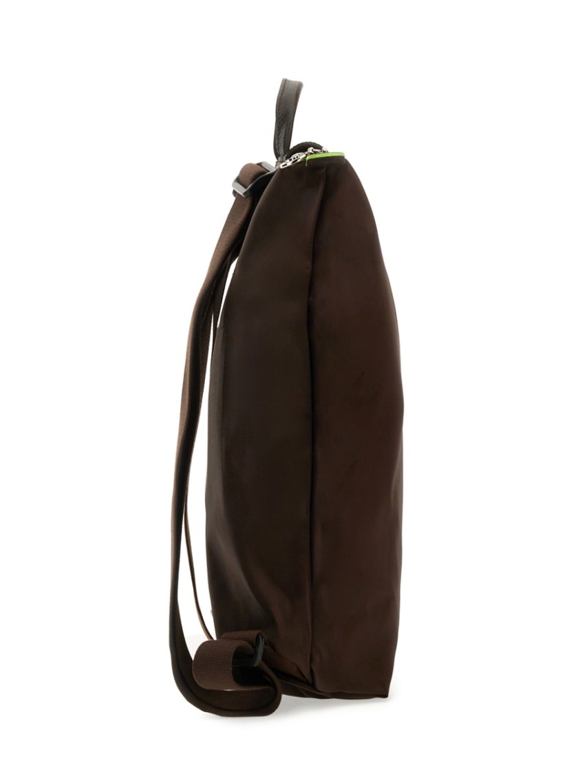 Longchamp "m Le Pliage" Backpack In Brown