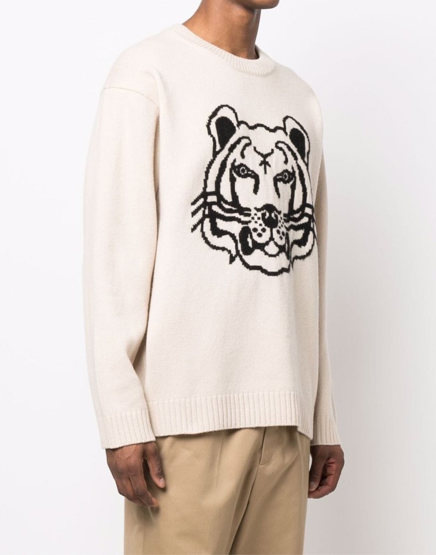 Kenzo K-tiger Logo Sweater In Neutral