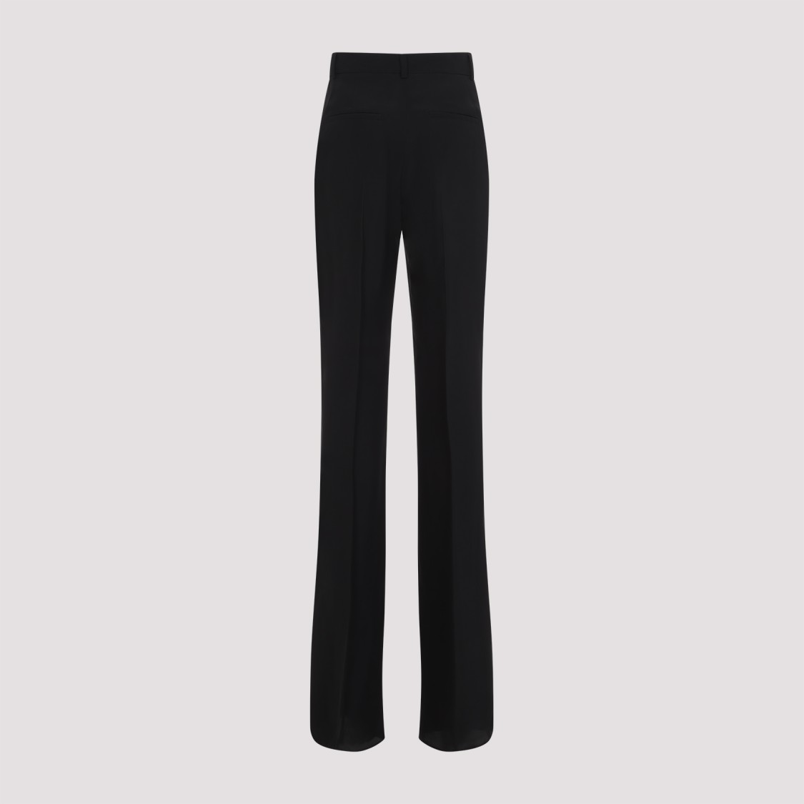 Shop Sportmax Orario Black Viscose Pants