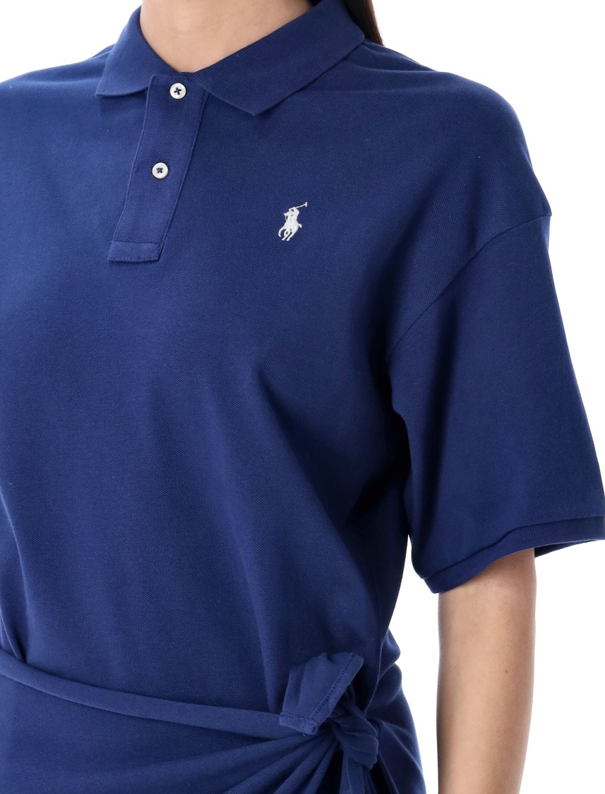 Shop Polo Ralph Lauren Faux-wrap Skirt Polo Mini Dress