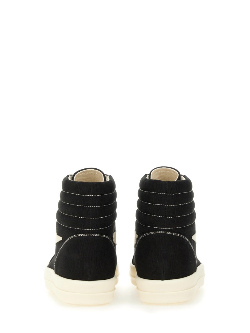 Rick Owens Drkshdw Drkshdw By Rick Owens High-top Sneakers With Calf Leather Accents In Black
