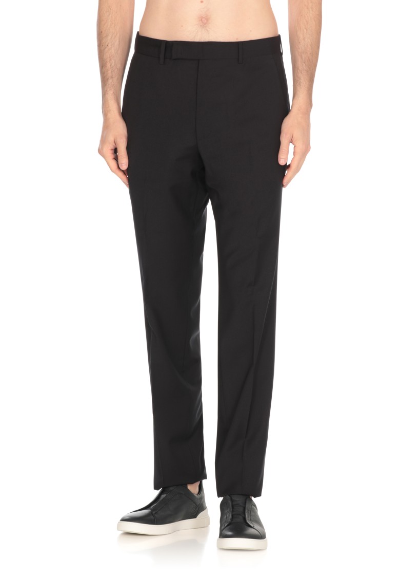 ZEGNA ZEGNA DARK BLUE WOOL PANTS