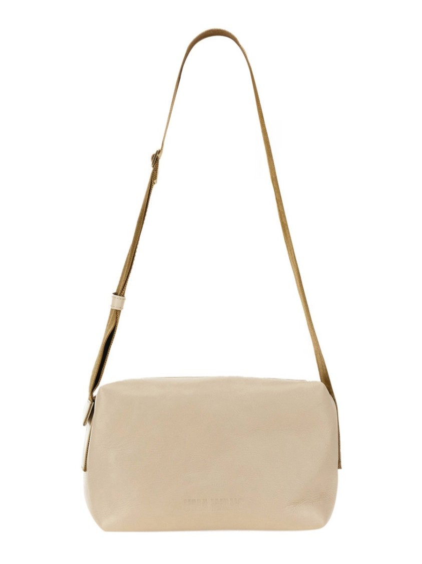 Uma Wang Leather Shoulder Bag In Neutrals