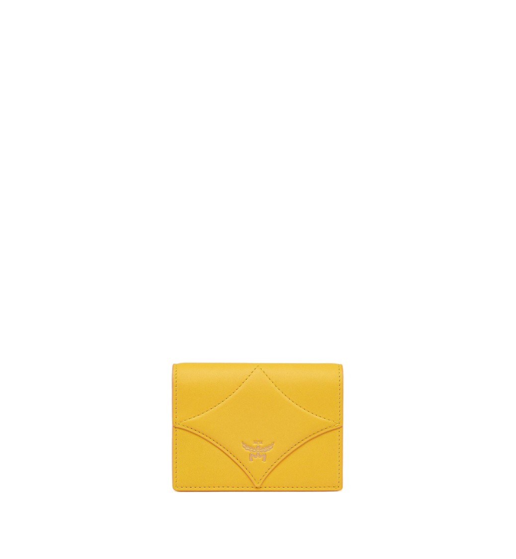 Mcm Mini Wallet In Spanish Calfskin In Gold