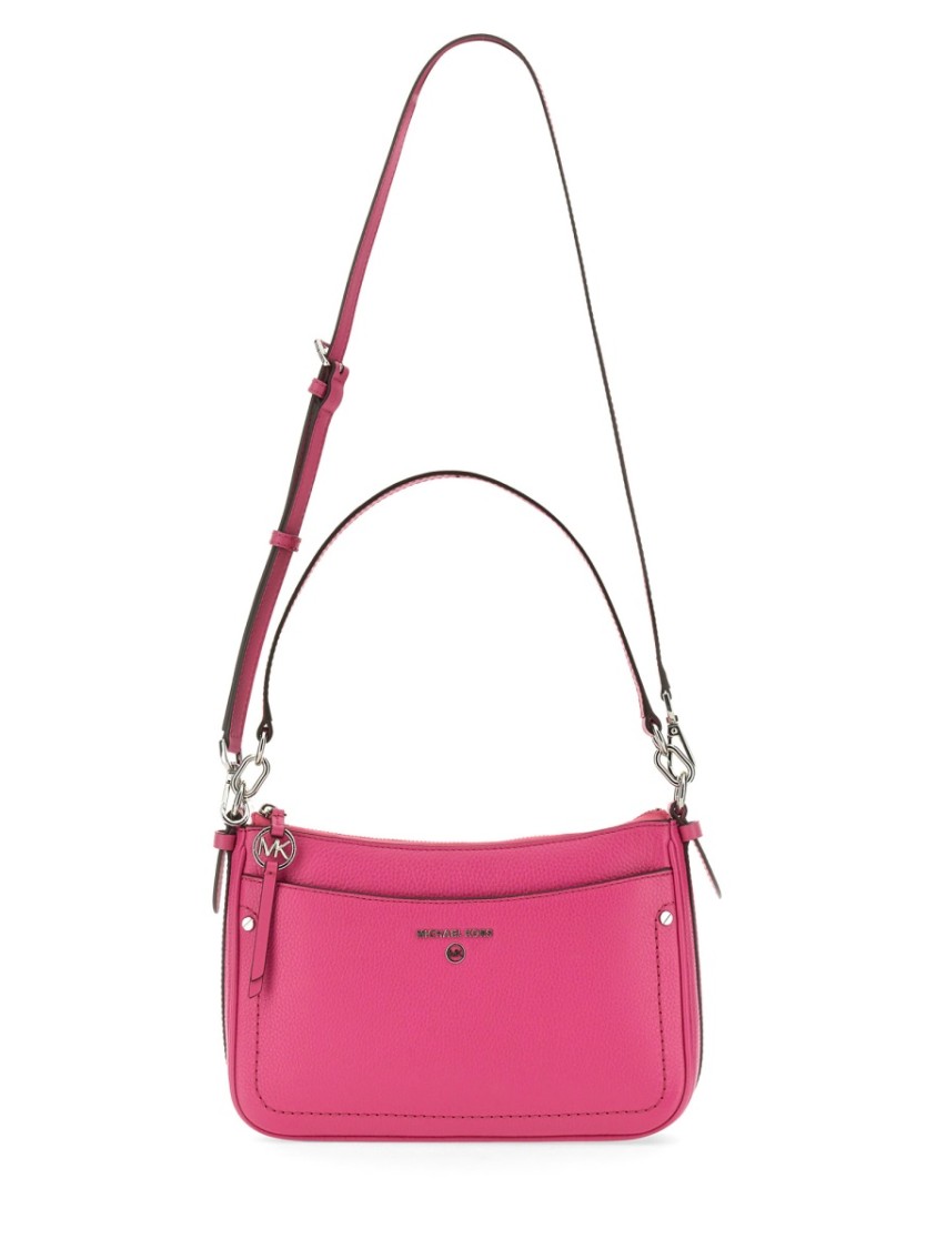 MICHAEL MICHAEL KORS MICHAEL MICHAEL KORS TEXTURED LEATHER BAG WITH ADJUSTABLE SHOULDER STRAP AND LOGO DETAIL