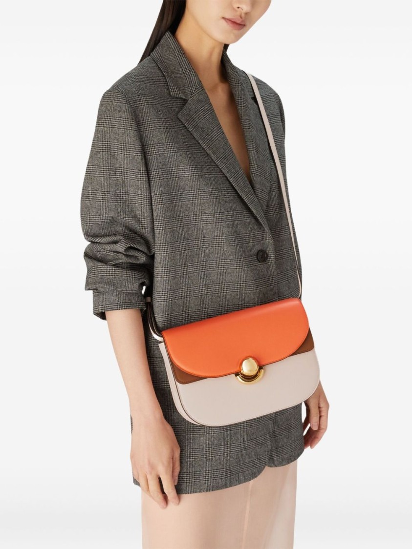 Furla Structured Shoulder Bag With Foldover Top In Multi