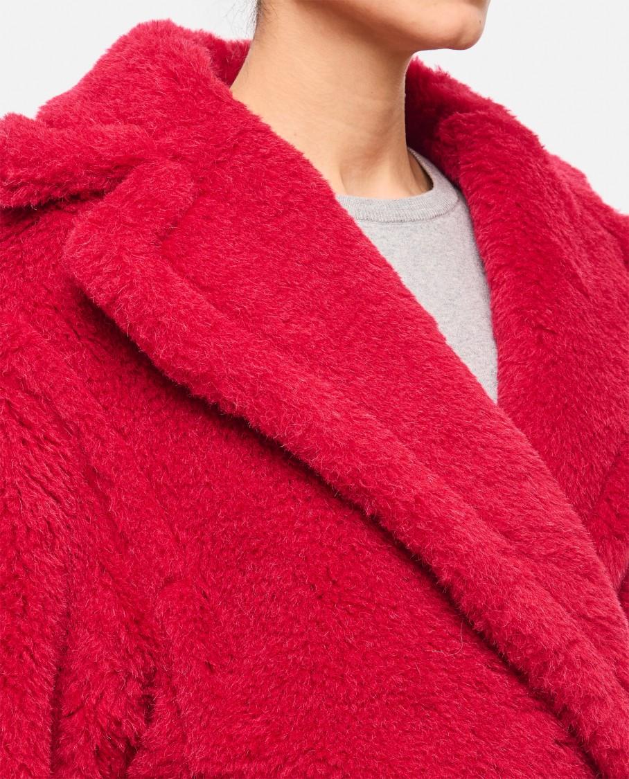 Max Mara Frais Wool Blend Short Coat In Red