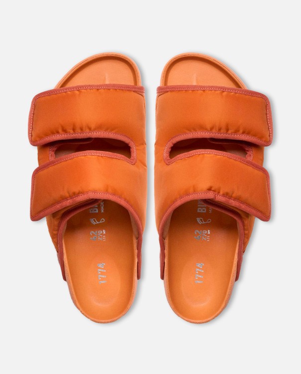 サンダル・ミュール Birkenstock Double Adjustable Strap Open Sandal In Orange Birkenstock Double Adjustable Strap Open Sandal In Orange