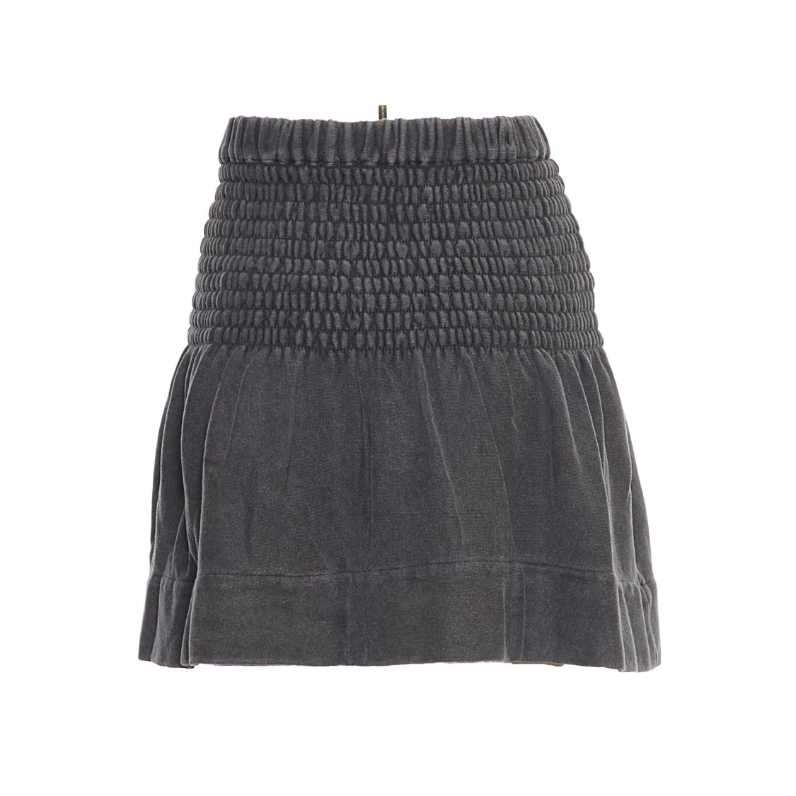 Isabel Marant Cotton-blend Black Skirt With Textured Finish