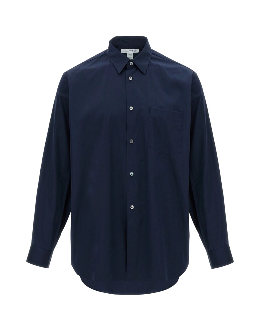 Comme Des Garçons Forever Blue Poplin Shirt In Blue