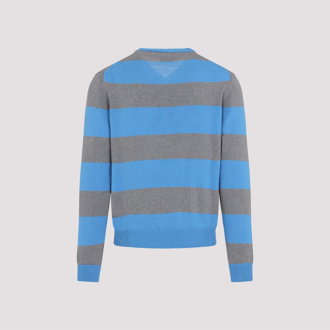 Marni Blue Stripe Sweater With Argyle Motif In Blue