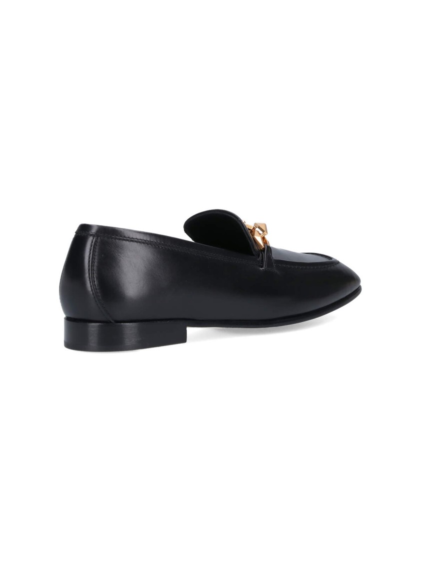 Jimmy Choo Woman Loafers Black Size 10 Soft Leather In Black