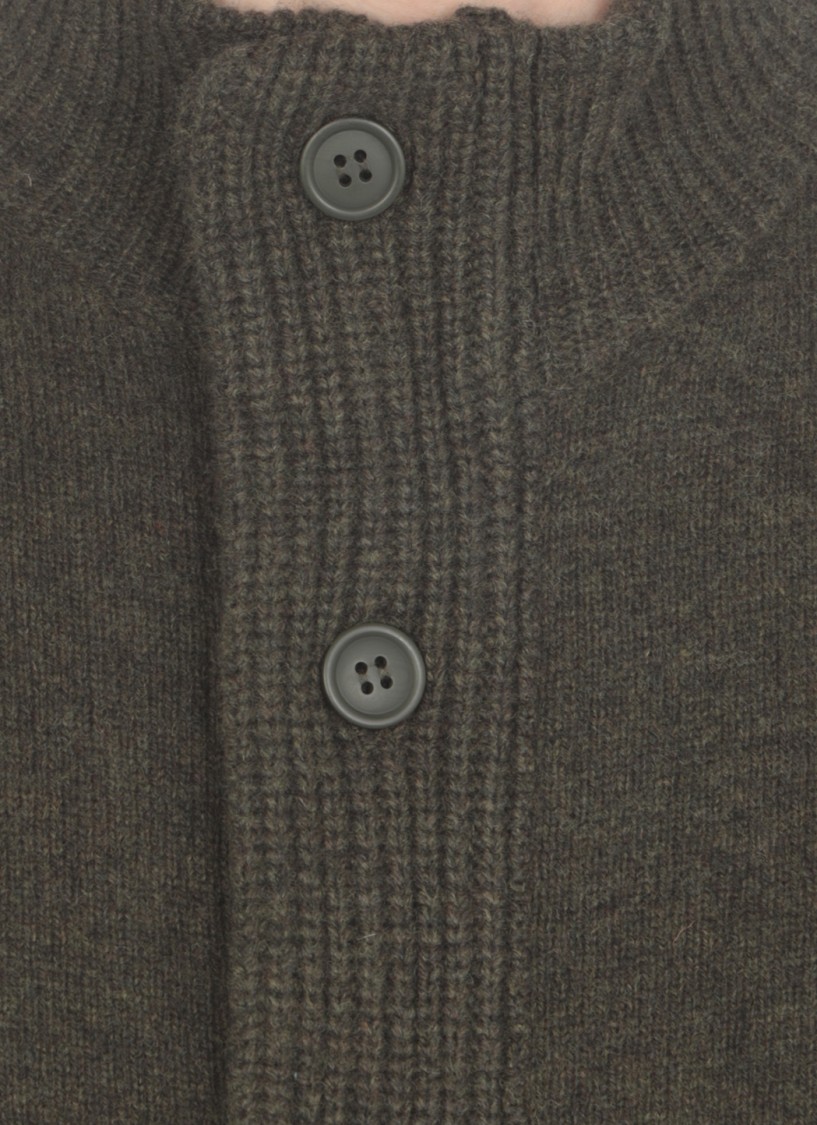 Barbour Sweater High Neck Elbow Patches In Green