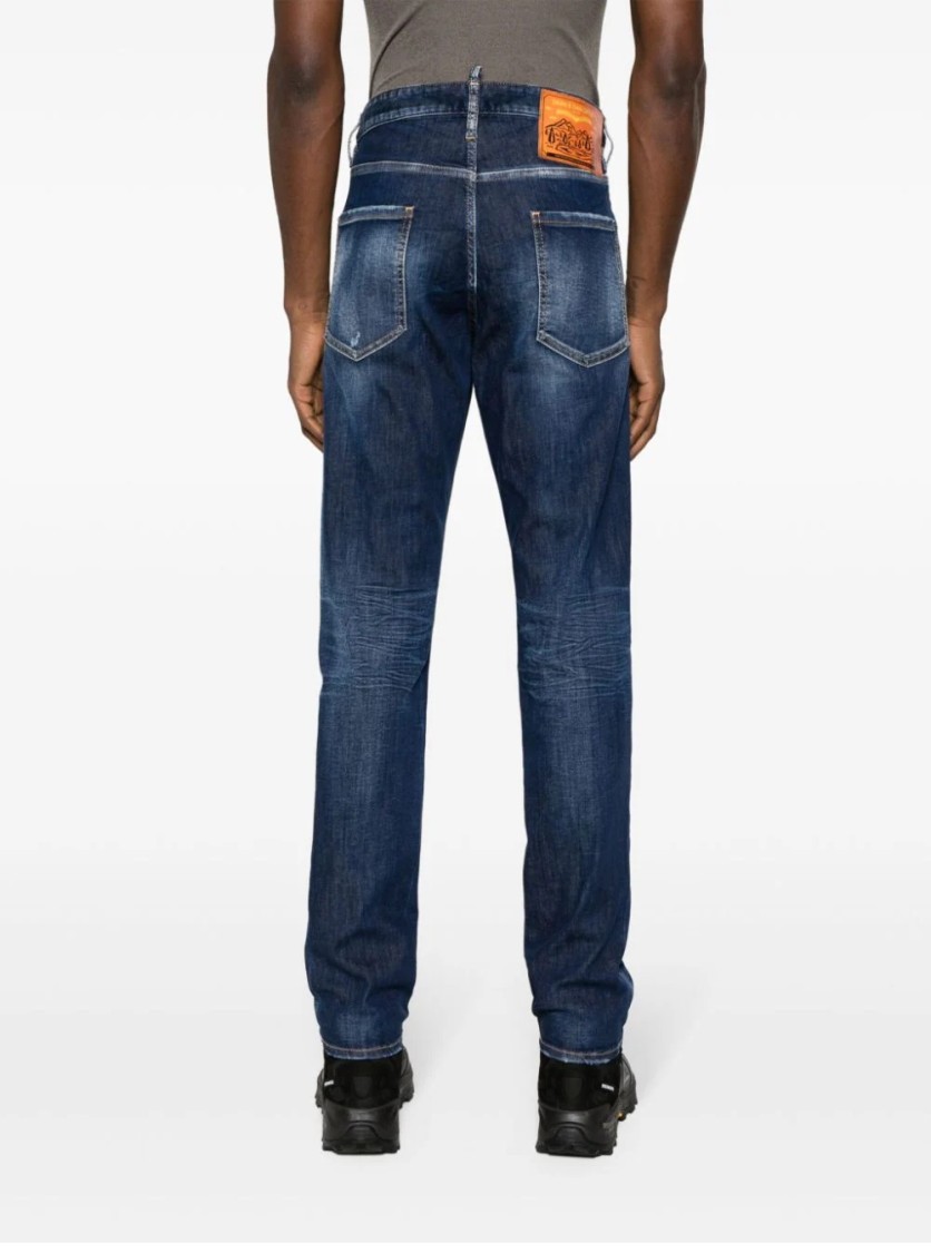 Dsquared2 Cool Guy Distressed Skinny Jeans In Blue