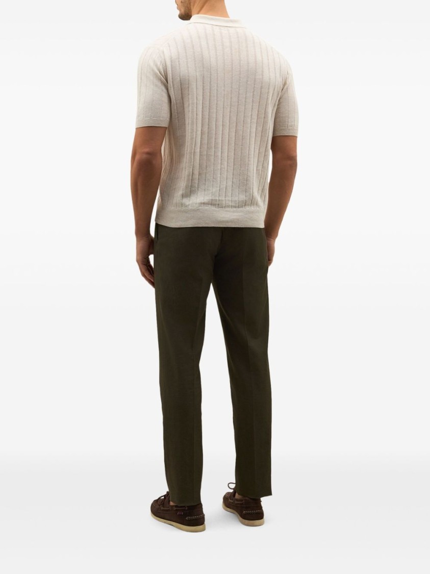 Boglioli Light Beige Flat-ribbed Linen