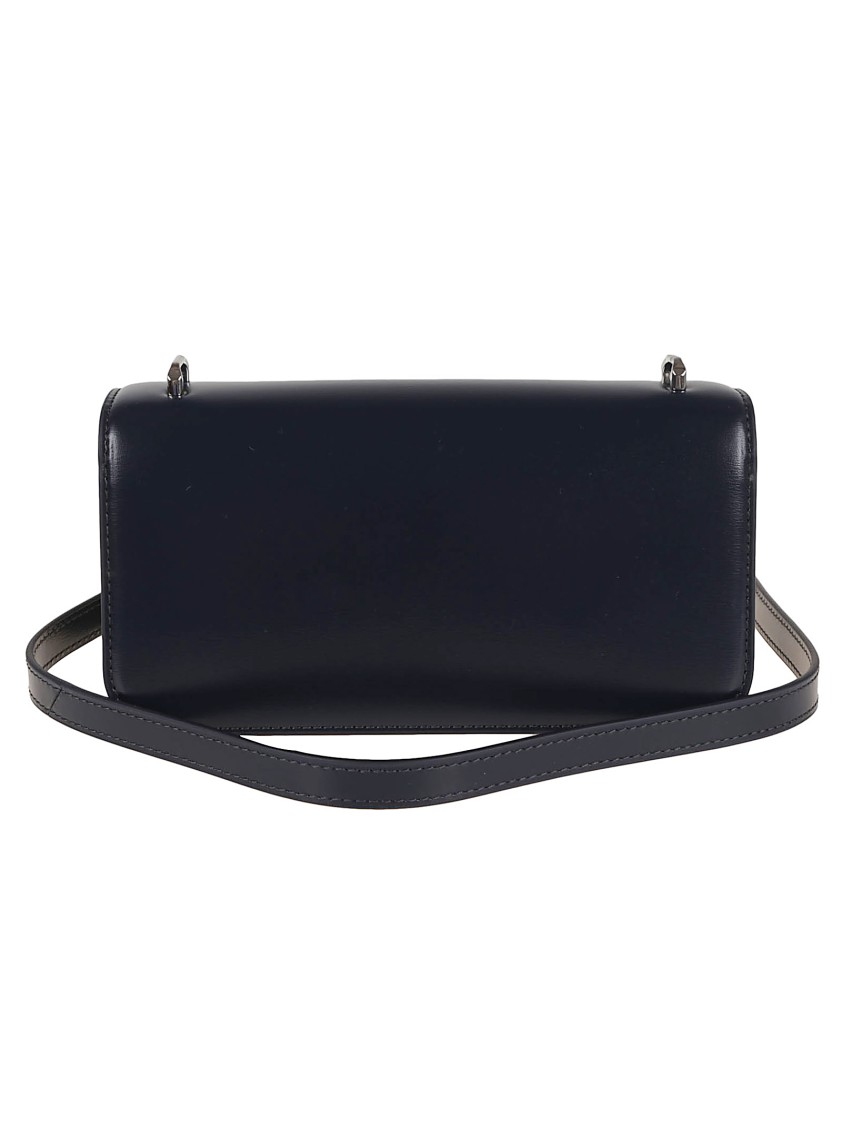 Tory Burch Structured Black Leather Eleanor Shoulder Bag
