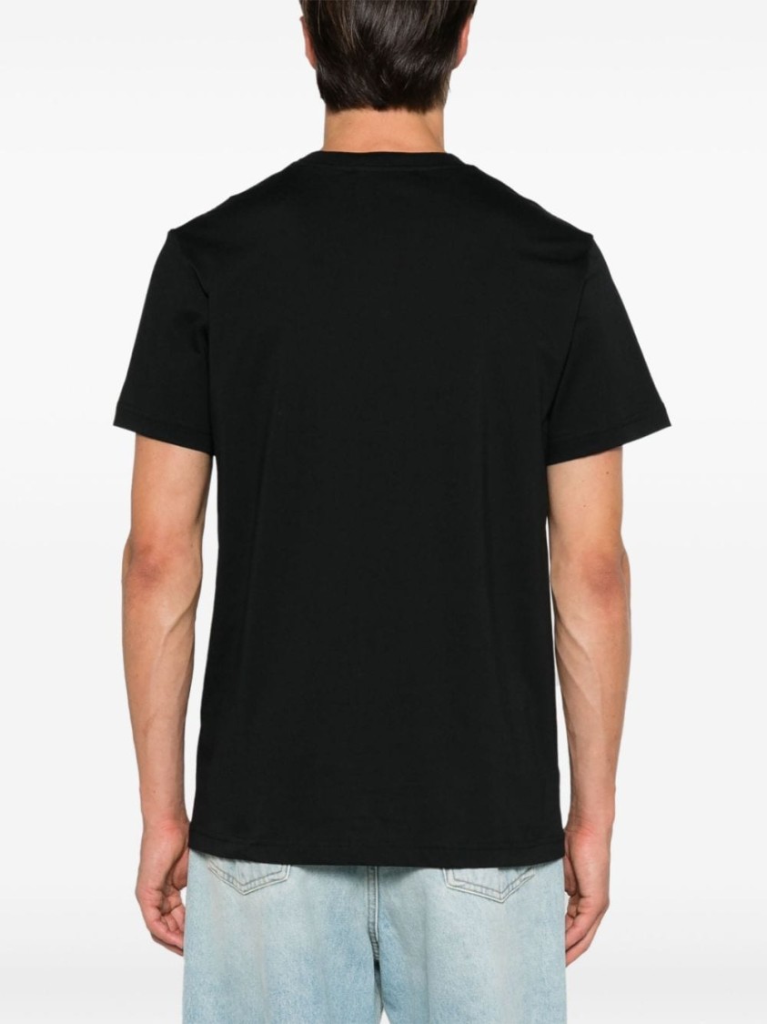 Shop Versace Jeans Couture Black Baroque-inspired T-shirt