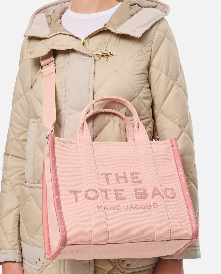 Marc Jacobs The Jacquard Small Tote Rose Handbag In Pink