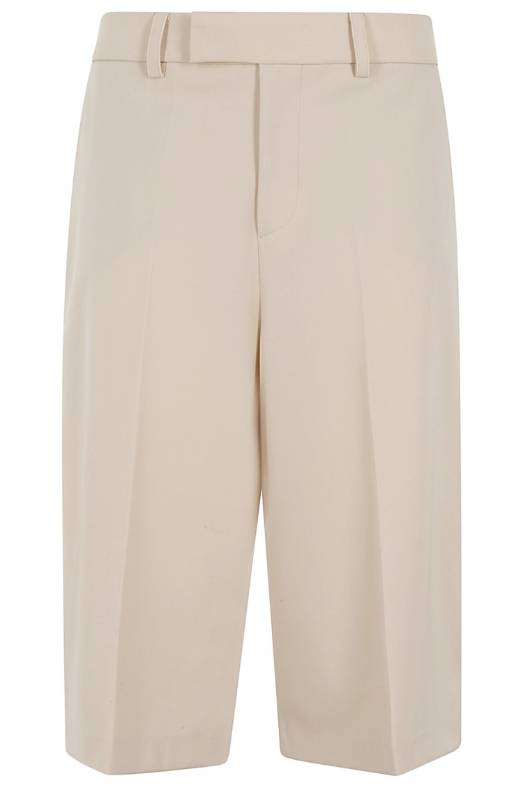 Shop Federica Tosi Culotte Bermuda Shorts In Neutrals