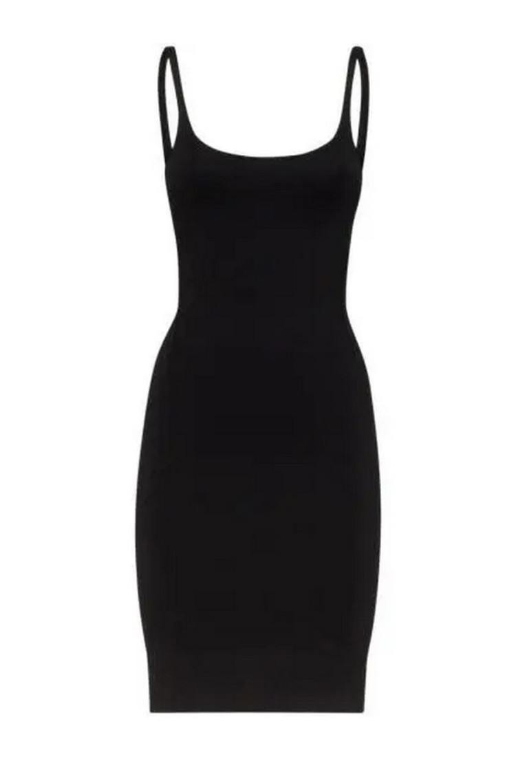 Dsquared2 Fitted Mini Dress With Thin Straps In Black