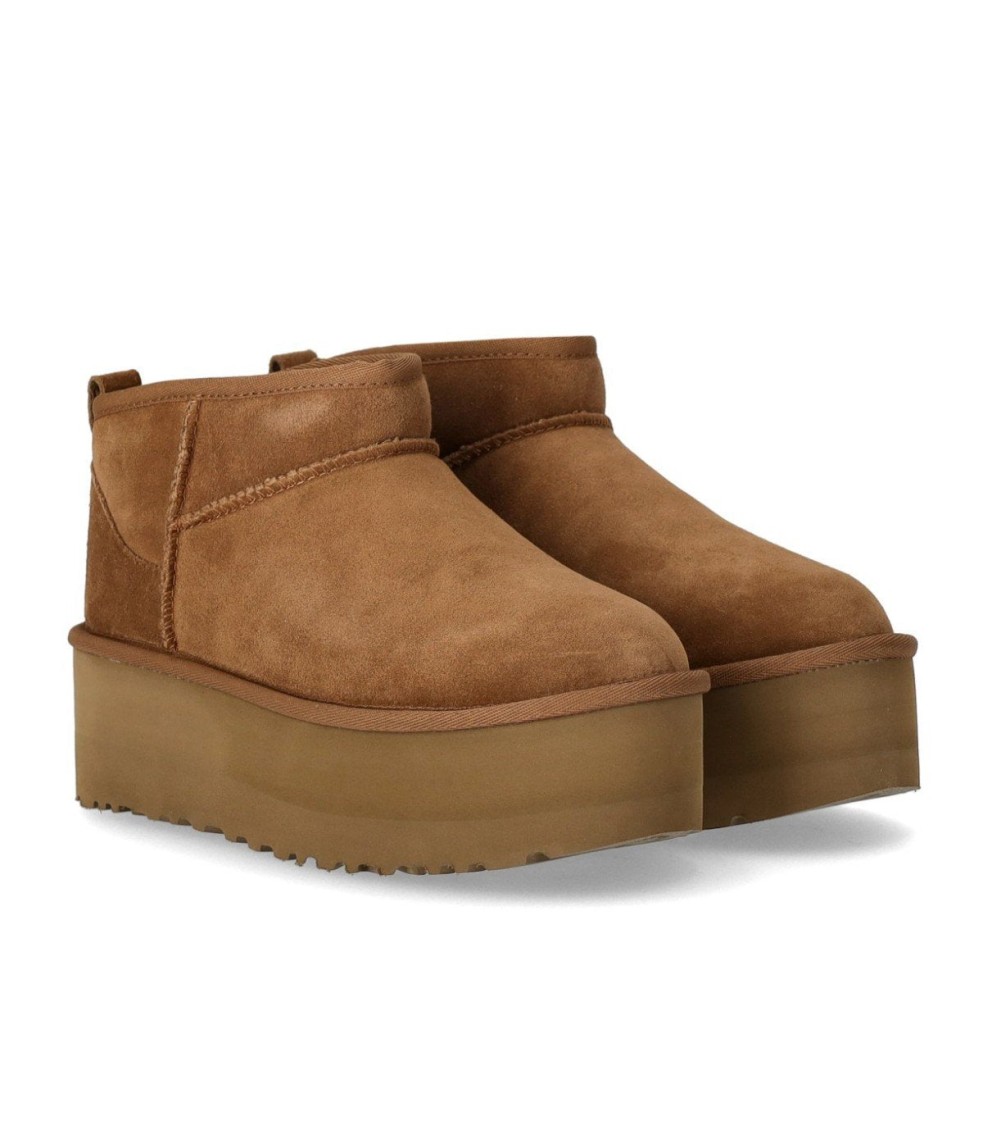 Ugg Classic Ultra Mini Platform Chestnut Boot In Brown