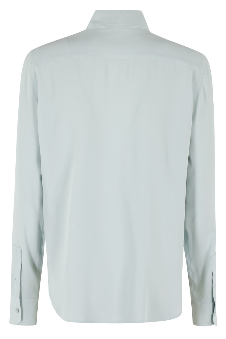Seventy Plain Crepe Shirt With Silk Mix In White