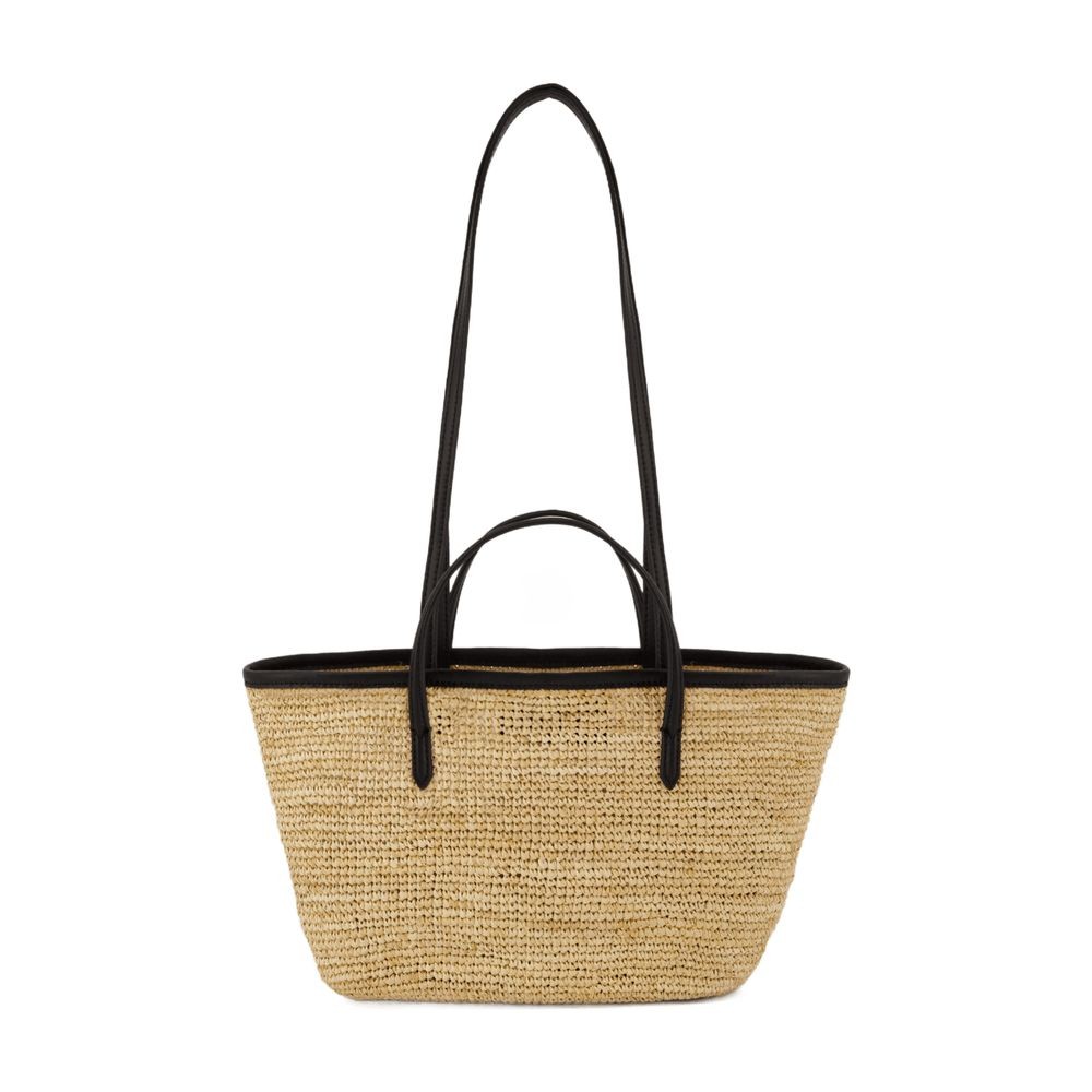 Shop Zadig & Voltaire Le Mini Wings Shopping Bag - Raphia - Beige