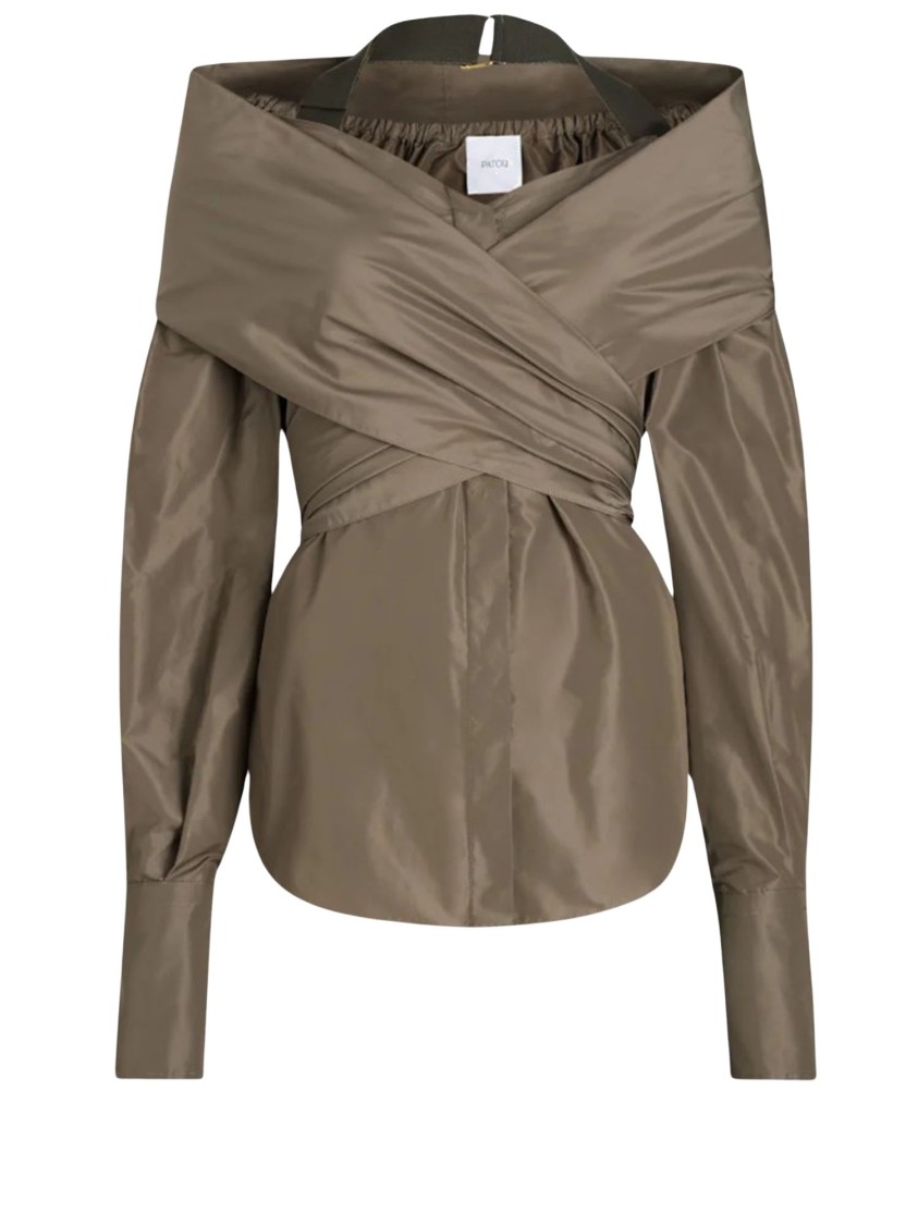 Shop Patou Recycled Nylon Crossover Blouse