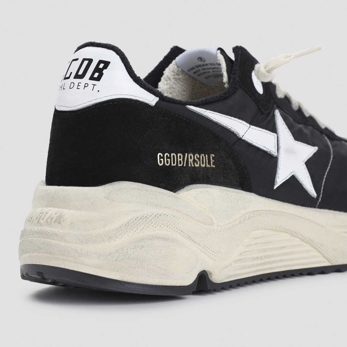 Shop Golden Goose Running Sole Sneakers In Black