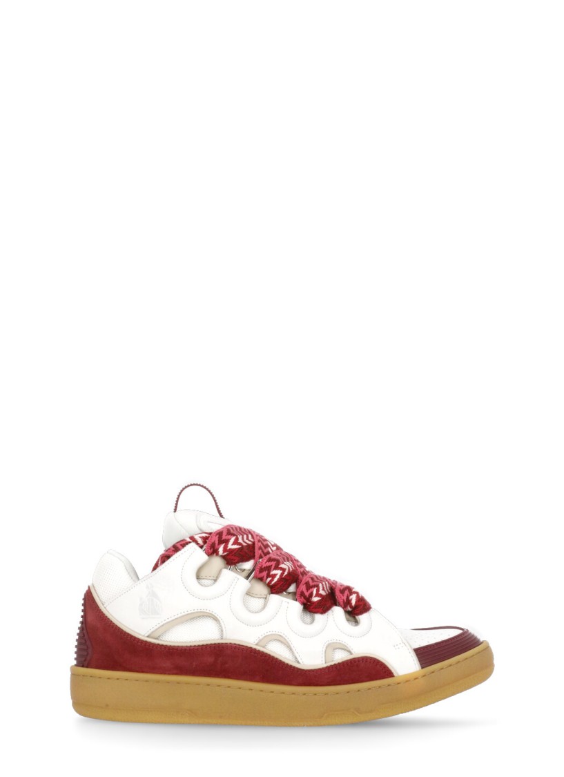 Lanvin White Curb Trainers