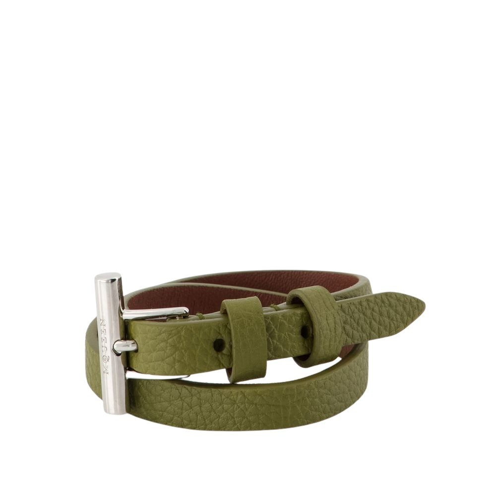 Alexander Mcqueen Cross-bar Bracelet In Green